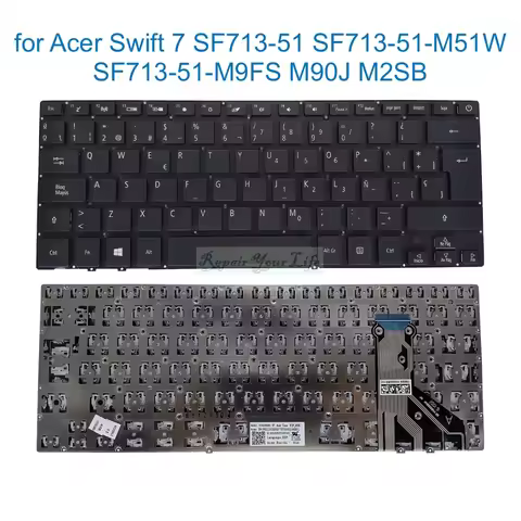 PT-BR Spanish Keyboard for Acer Swift 7 SF713 51 SF713-51-M51W M9FS SF713-51-M90J M2SB Notebook V160