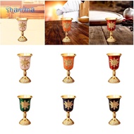 [Shamjina] European Wine Goblet, Wine Glass Goblet, Metal, Mini Collection, Cocktail Goblet, Embosse