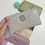 กระเป๋าสตางค์ PNK ขนาดใบกลาง ห้อยปอมๆ PB2336#