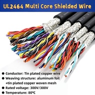 UL2464 Multi-core Shielded Power Cord 20/22/24/26/28AWG Anti-interference Signal Wire 2/3/4/5/6 Core