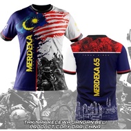 Merdeka Tanah Airku 65 Tahun Sublimation Tshirt | Baju Merdeka