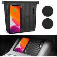 Tesla Accessories Set,1 Pcs Console Wireless Charging Mat for Tesla Model 3 Model Y Accessories,2 Pc