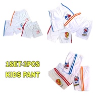 1set 3pcs Kids Pant casual homewear 2years-8years cotton t-shirt