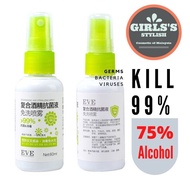 EVE Hand Sanitizer Spray Cap 60ml (75% Ethanol Alcohol)