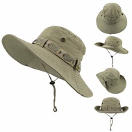 Outdoor Bucket Hat Riding Hiking Fishing Climbing Jungle Cap UV Protection Brim Quick-drying Breathable Sun Hats