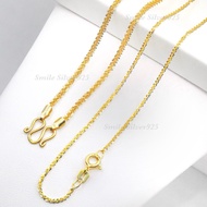 สร้อยคอเงินแท้ 925 Italy ชุบทอง18k ลายเดซี่ Daisy1.4mm./2.2mm.