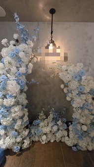 出售婚禮佈置裝飾牛角花拱門及地花