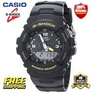 Original G-Shock Men Women Sport Watch G100 Japan Quartz Movement 200M Water Resistant Shockproof and Waterproof World Time LED Auto Light Boy Man Girl Authentic Gshock Wrist Sports Watches 4 Years Warranty G-100-9CMCR (Ready Stock)