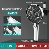 Pressurized Shower Head 13cm Large Panel Universal Bathroom 3-Mode Water-saving Shower Head Home Acc