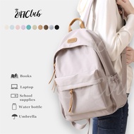 247CLUB fashion solid color waterproof college student school backpack