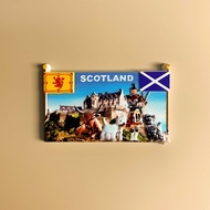 Scotland 3D Fridge Magnet Edinburgh Castle Highland Cow Bagpiper Travel Souvenir