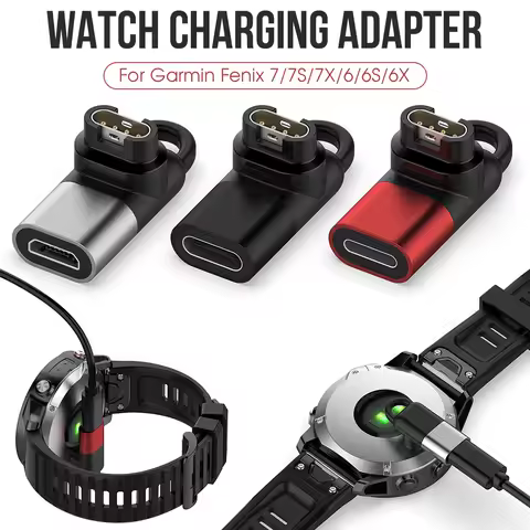 Type C/Micro USB Lightning Charger Converter Adapter For Garmin Fenix 7 7S 7X 6 6S 6X Venu Forerunne