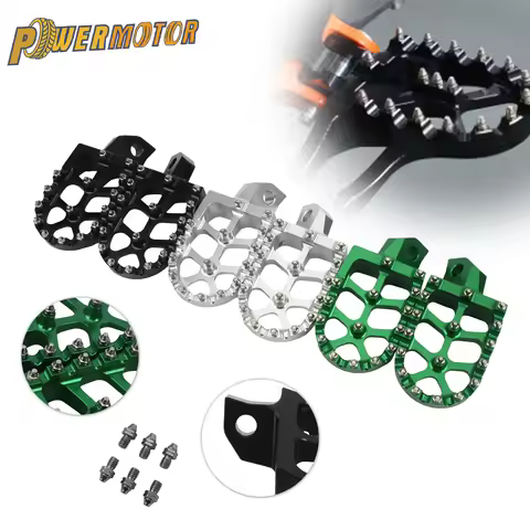 Motorcycle Footpegs Foot Rests Pegs Pedal Footrests For Kawasaki KX 125 250 500 KDX 200 220 R 200R 2