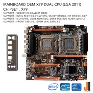 Mainboard OEM X79 Dual CPU (LGA 2011-V1-V2-DDR3) (สินค้าใหม่สภาพดีมีฝาหลังมีการรับประกัน)