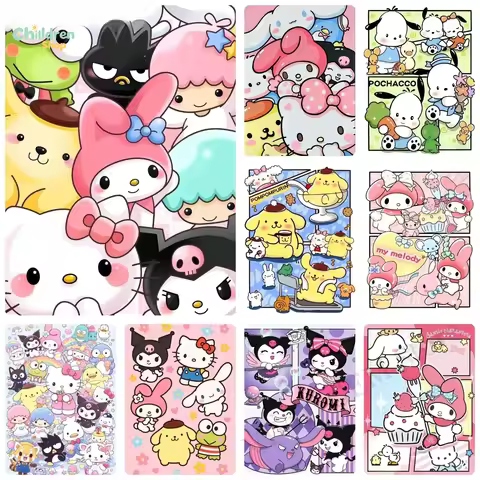 Sanrio 5D DIY Diamond Painting Hello Kitty Sanrio Kit Kuromi Cinnamoroll Cute Art Full Drill Mosaic 