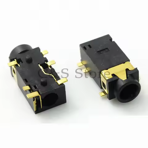 10pcs 3.5mm headphone socket Audio socket PJ-342 Surface mounted 6 feet Double track gold plated PJ3