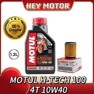 MOTUL H-TECH 100 10W40 4T FULLY SYNTHETIC ENGINE OIL VIETNAM 1.2L