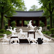 Ceramic Eight Horses Small White Horses Ornaments Ceramic Eight Horses Small White Horses Ornaments 