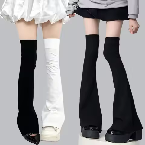 Y2K Leg Stockings Gothic Lolita Over Knee High Sock Lolita Over Knee Leg Warmer Accessories Japanese