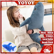 JOJOY Ikea BLAHAJ Big Shark 80cm 100cm 140cm Soft Toy Shark Bolster Hugging Birthday Gift Bantal pel