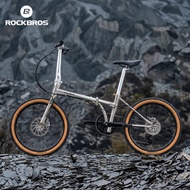 ROCKBROS 20" 9S Folding Bike,4130 Cr-Mo Steel Frame,Lug Copper Brazing Welding,High Strength Gravel 