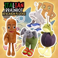 Italian Brainrot Keychain Plushie Tung Tung Tung Sahur Keychain Brainrot Toy Tralalero Tralala Plush