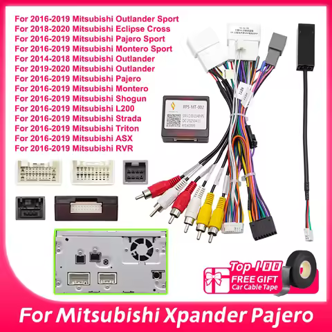 RP5-MT-002 CanBus Decoder 16 Pin Car Radio Cable for Mitsubishi Xpander Pajero Outlander Lancer EX W