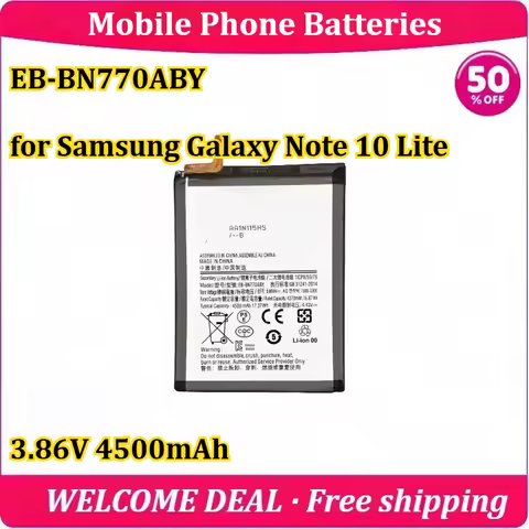 [New] EB-BN770ABY for Samsung Galaxy Note 10 Lite Mobile Phone Battery 3.86V 4500mAh High Quality Re