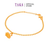 TAKA Jewellery 999 Pure Gold Bracelet Swan