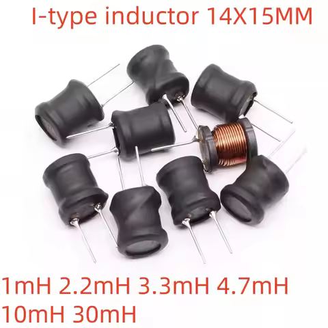 1/10PCS I-inductor14X15 1mH 2.2mH 3.3mH 4.7mH 10mH 30mH In-line inductor coil