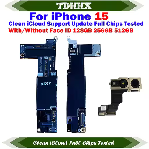 Motherboard for iPhone 15 Clean iCloud 512GB Mainboard with System 256GB Logic Board 128 GB Full Fun