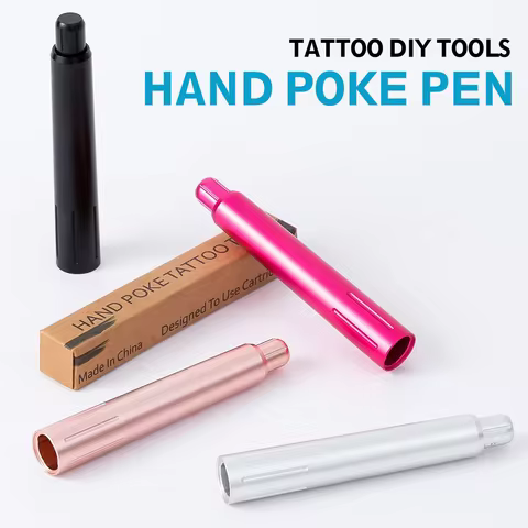 EZ DIY Tattoo Cartridge Needles Stick Hand Poke Pen Handmade Tattoo Pen Kits for Cartridge Needles T