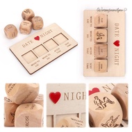 B# Wooden Date Night Dice Date Night Ideas Game Fun Date Decision Dice for Lover [Warmfamilyou.my]