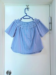 Vineyard Vines 藍白直間女裝短袖上衣 S碼