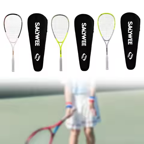 Carbon Fiber Frame Squash Racket Tear Drop Squash Racquet with Bag Squash Training Paddle for Park T
