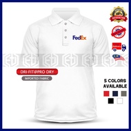 T Shirt Microfiber Polo FedEx EXPRESS Fed Ex T-Shirt Tshirt Dry Fit Baju Sulam Delivery Courier Ride