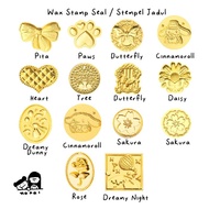 [Nokai Space] READY Stamp Segel Amplop Stempel Lilin Bahan Tembaga Ringan Lucu Wax Seal Stamp / Wax 