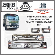 LORI CHROME KITA ISUZU NPR PRO NLR PRO 1TON 3TON 7TON CHROME BUMPER WITH BRACKET AND LAMP FRAME SET 