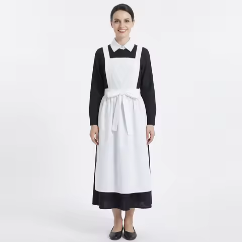 The Promised Neverland Mama Isabella Sister Krone Maid Cosplay Set, Black & White Uniform Full Outfi
