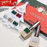 VDN เซตสีเจลคริสต์มาส โทนสีแดง 6 สี A-02 Christmas Gel Set ยาทาเล็บเจล แถมชาร์ต VENDEENI -wenails