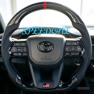 Toyota LC300 Design GR Steering Piano Black Leather Forged CARBON Steering Wheel GR Leather Steering