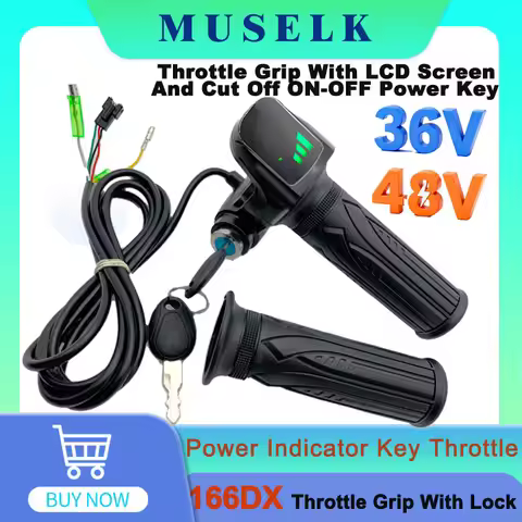 36V 48V Ebike Electric Bicycle Throttle Grip Scooter Accelerator with Lock Handle Ebike Power Indica