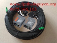 1 Cặp Converter quang Netlink HTB-3100AB +50 Mét cáp quang bấm sẵn 2 đầu fast connector SC