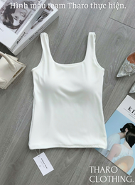 Áo Cổ Vuông 2 Dây Có Mút Ngực (Mút Rời) - Tharo Clothing [AO00253]