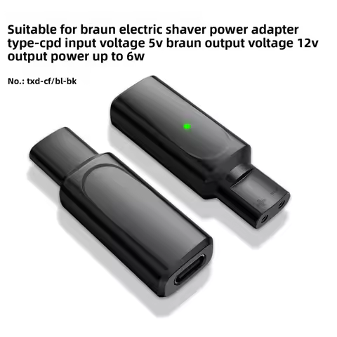 12V Type-C Shaver Adapter Charging Converter for Braun Series 3 / 5 / 7 / 9 300S 310S 320S 330S 340S