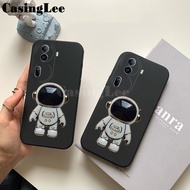 Phone Case for Oppo Reno11 Pro 11F Back Cover Fashionable Cartoon Astronaut Kickstand Dustproof Electroplating for Oppo Reno 11F 11 Pro Cover Cases