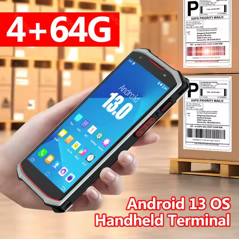 Android 13 4GRAM 64GROM PDA Handheld Terminal Wifi NFC 1D 2D QR Barcode Scanner Reader Rugged Device
