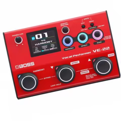 Vocal Effects Pedal Multi-Effect Processor VE-22 with Looper for Singers Songwriters And Performers 