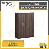 3 Doors Standalone Wardrobe / Open Door Wardrobe (Free Installation)