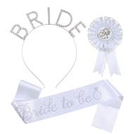 BRIDE TO BE Bridal Bachelor Party Shoulder Strap Ceremonial Strap Headband Badge FG188JD090HZ006